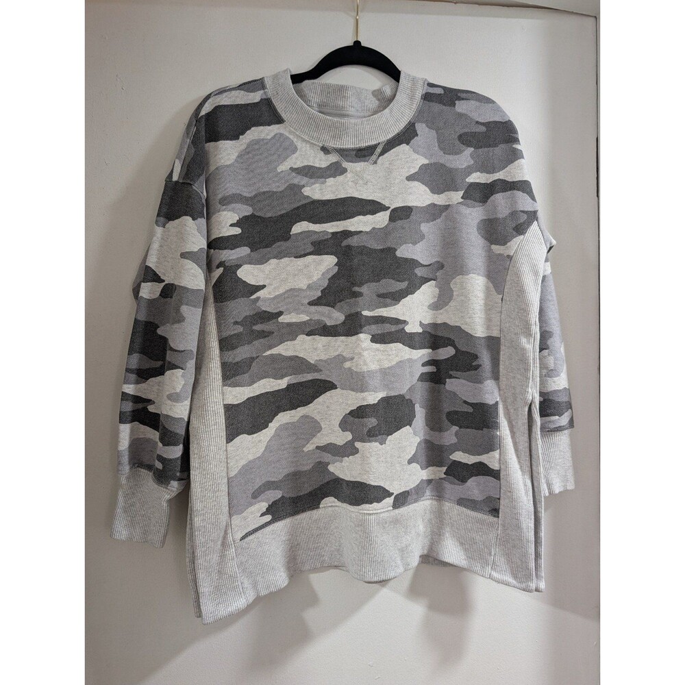 Aerie Gray Camo Crewneck